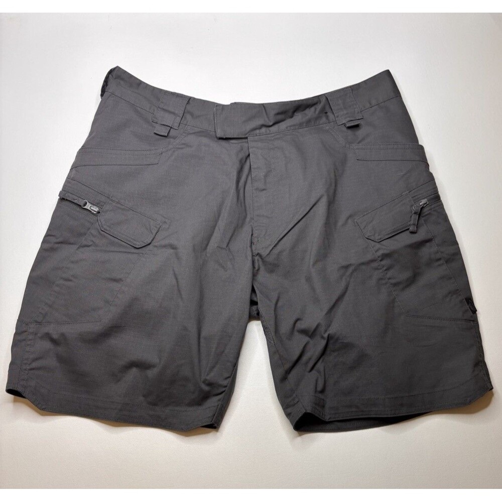EUC Helikon Tex Tactical Outdoor Shorts Mens 40 Gray Cargo Canvas Utility Hiking